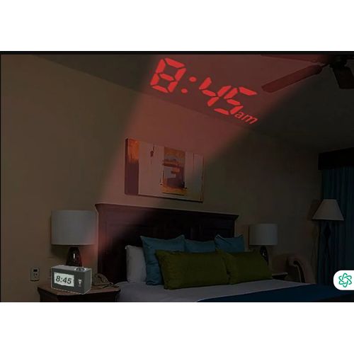 Réveil Numérique Multifonction Avec Projection Rotative De L’heure Et Affichage De La Température thumbnail 4