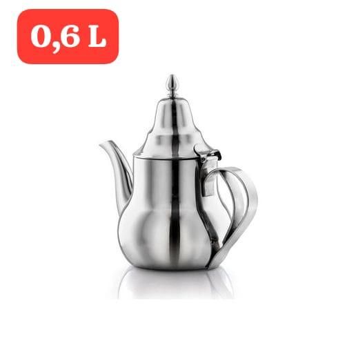 Théière Traditionnelle En Acier Inoxydable 0,6l – Argent thumbnail 4