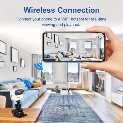 Mini Caméra Wifi Hd 1080p, Caméra De Surveillance Sans Fil Avec Détection De Mouvement Et Vision Nocturne