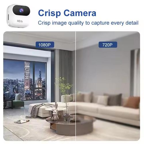 Mini Caméra Wifi Hd 1080p, Caméra De Surveillance Sans Fil Avec Détection De Mouvement Et Vision Nocturne thumbnail 3