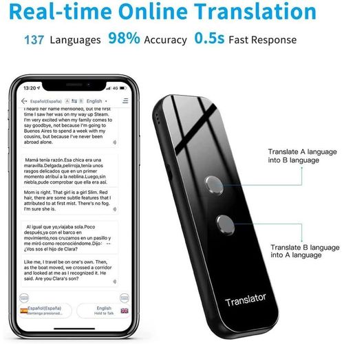 Traducteur Vocal Instantané Intelligent – 137 Langues, Bidirectionnel, Traduction Photo & Texte, Temps Réel thumbnail 3