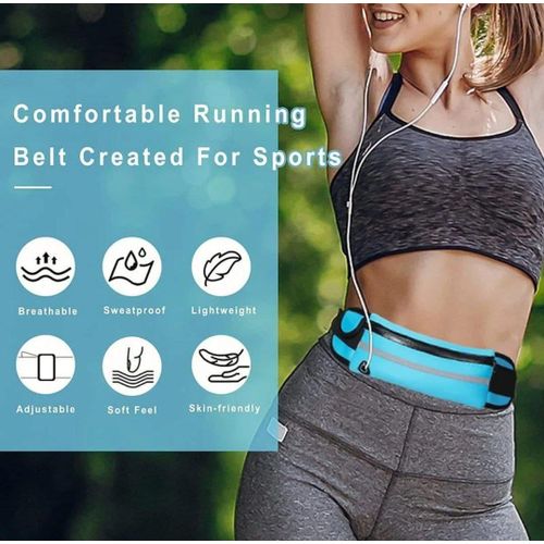 Sac Banane Étanche Avec Coque Pour Téléphone, Ceinture De Sport Pour Cyclisme Et Running, Blue