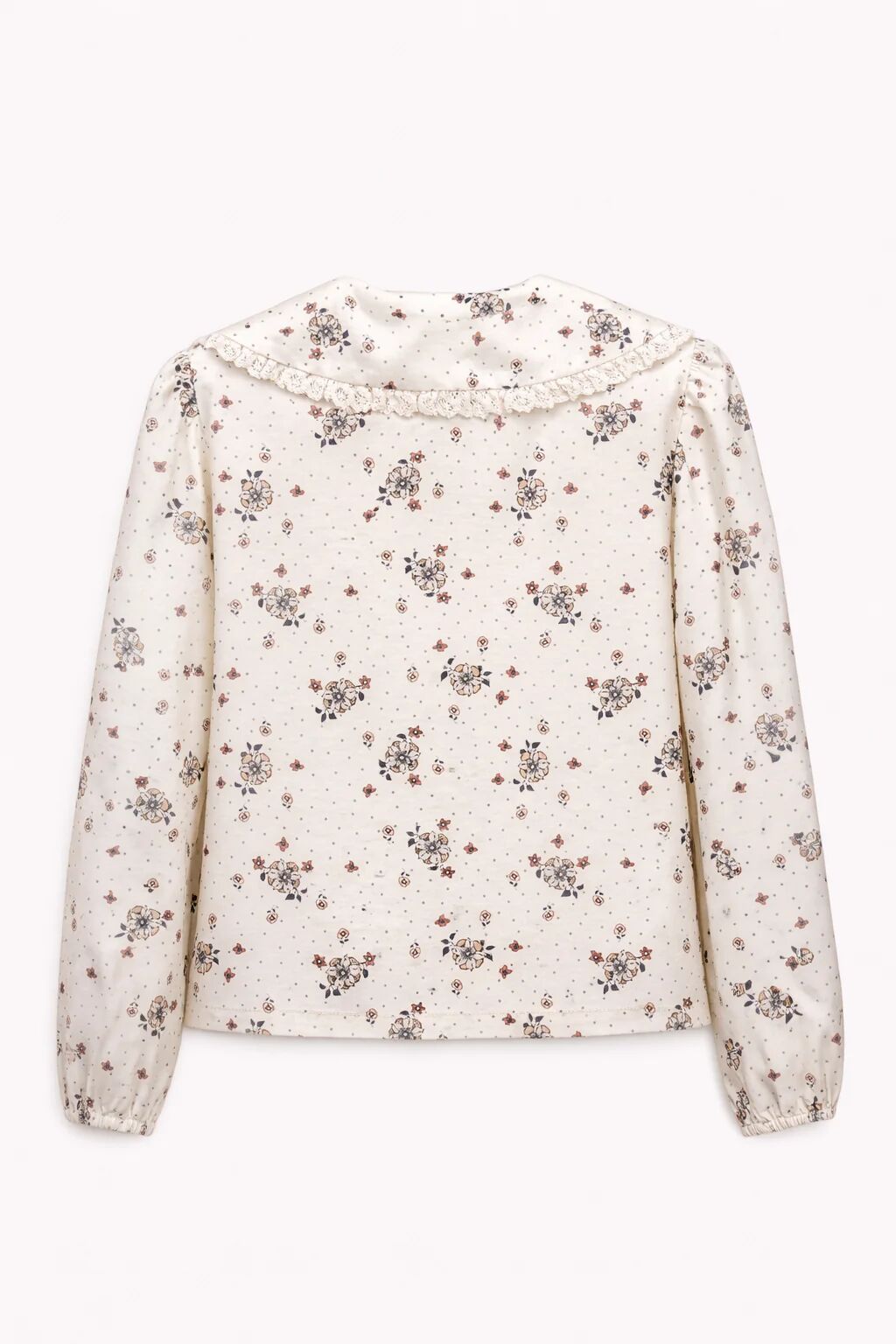 Blouse Imprimée À Col Volanté – Fille