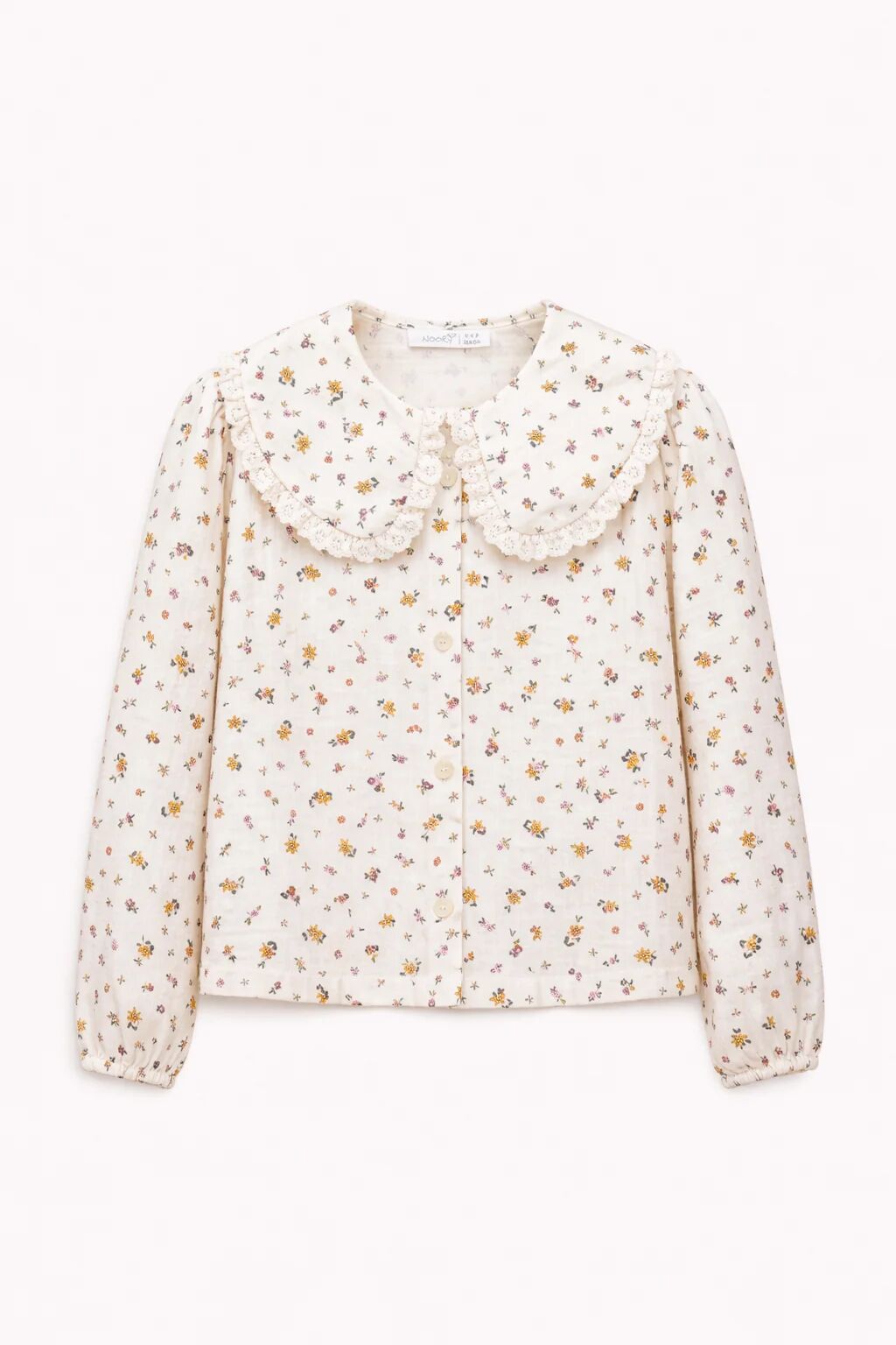 Blouse Fleurie À Col Volanté – Fille