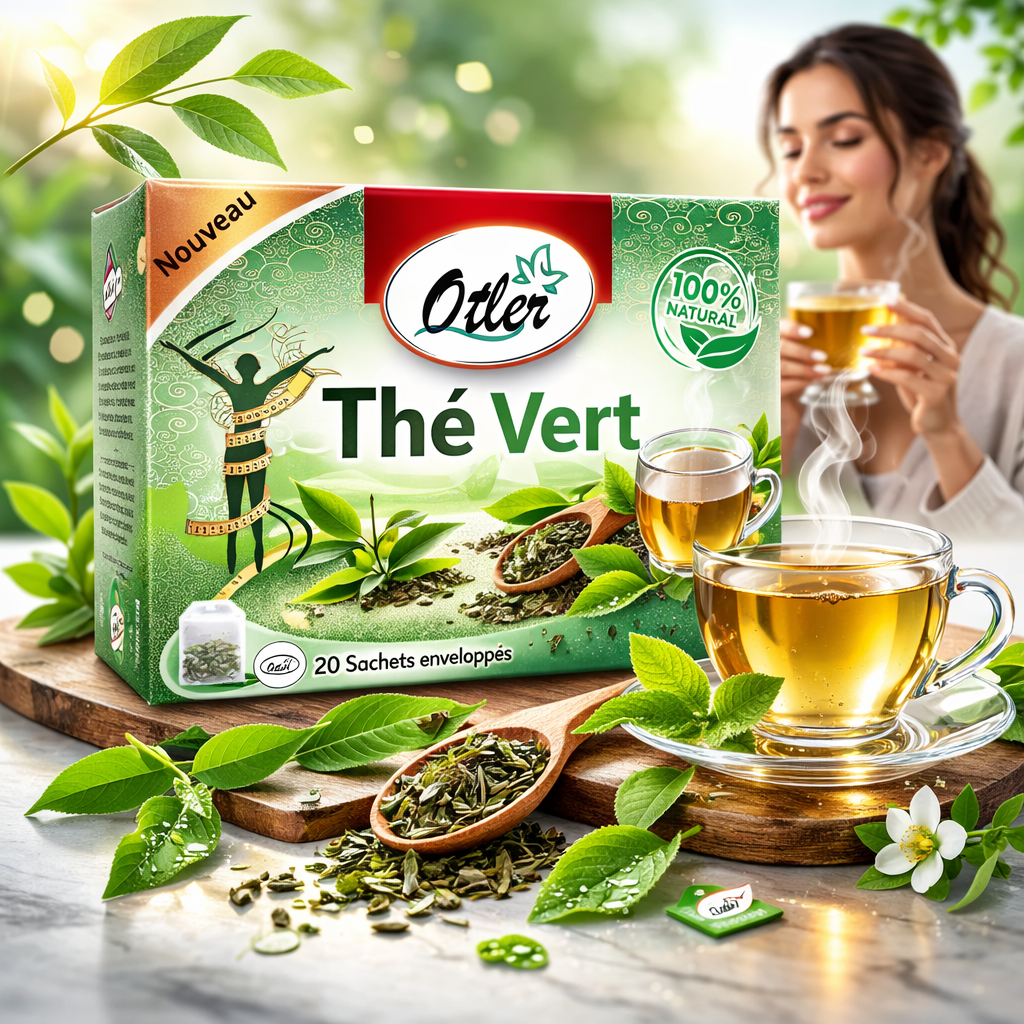 Thé Vert Naturel – Infusion Minceur & Bien-être (20 Sachets) thumbnail 1