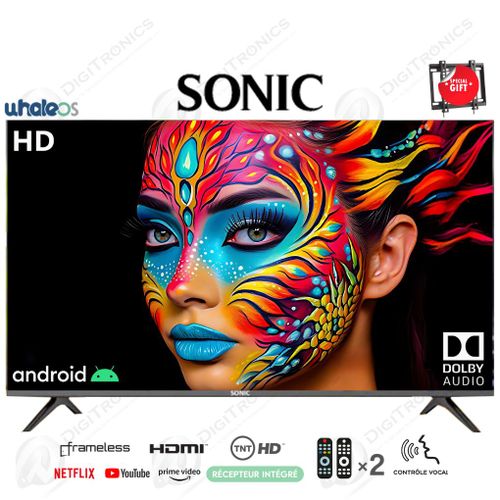 32 Smart Tv HD Système WhaleOS avec Dolby Audio, Récepteur Intégré, TNT HD