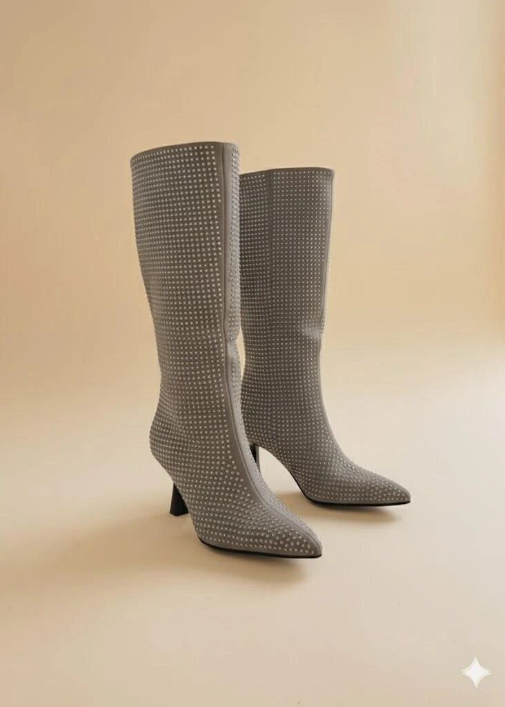 Bottes En Suédine À Strass thumbnail 3