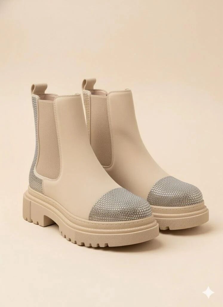 Bottines Chelsea À Strass