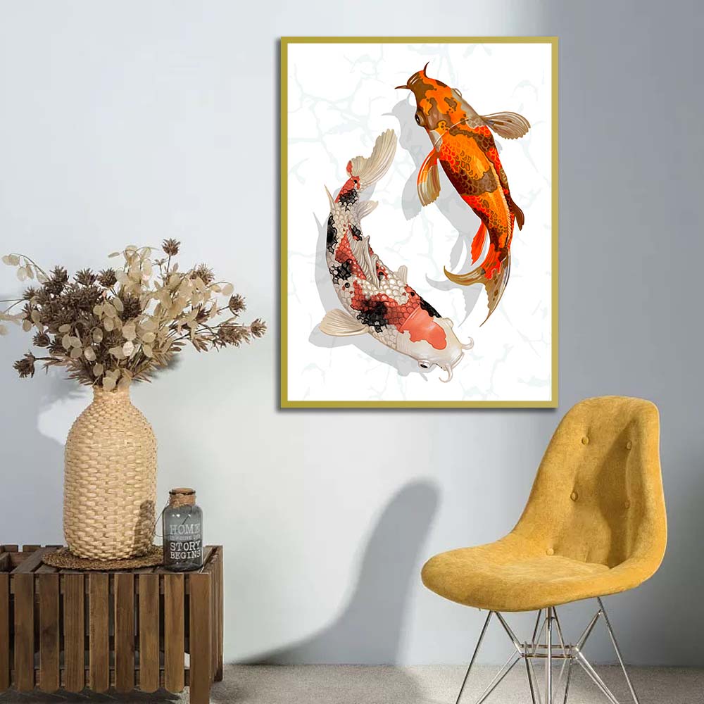 Tableau Koï Harmony – Voyage Artistique