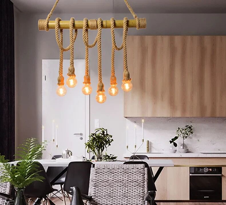 Suspension Raphia – Bambou Naturel