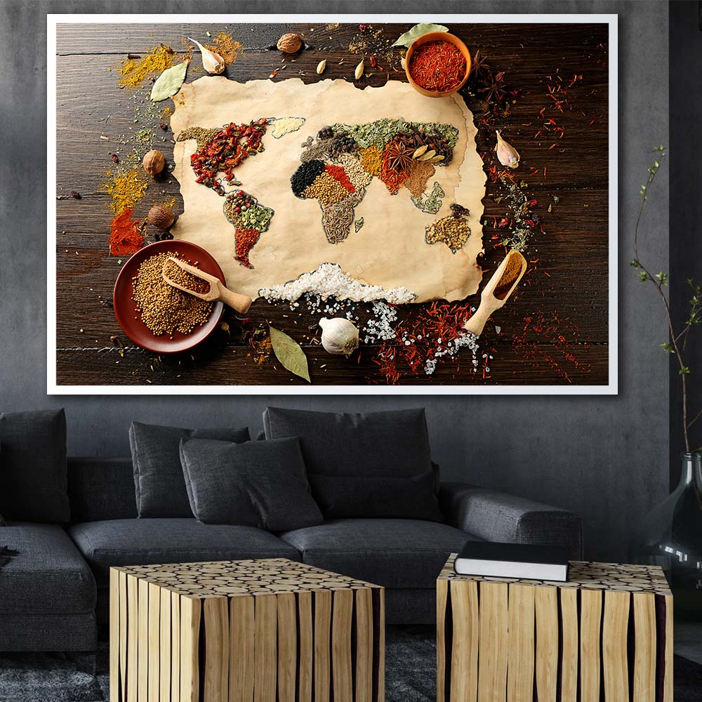 Tableau Baharat Globe – Carte Du Monde thumbnail 3