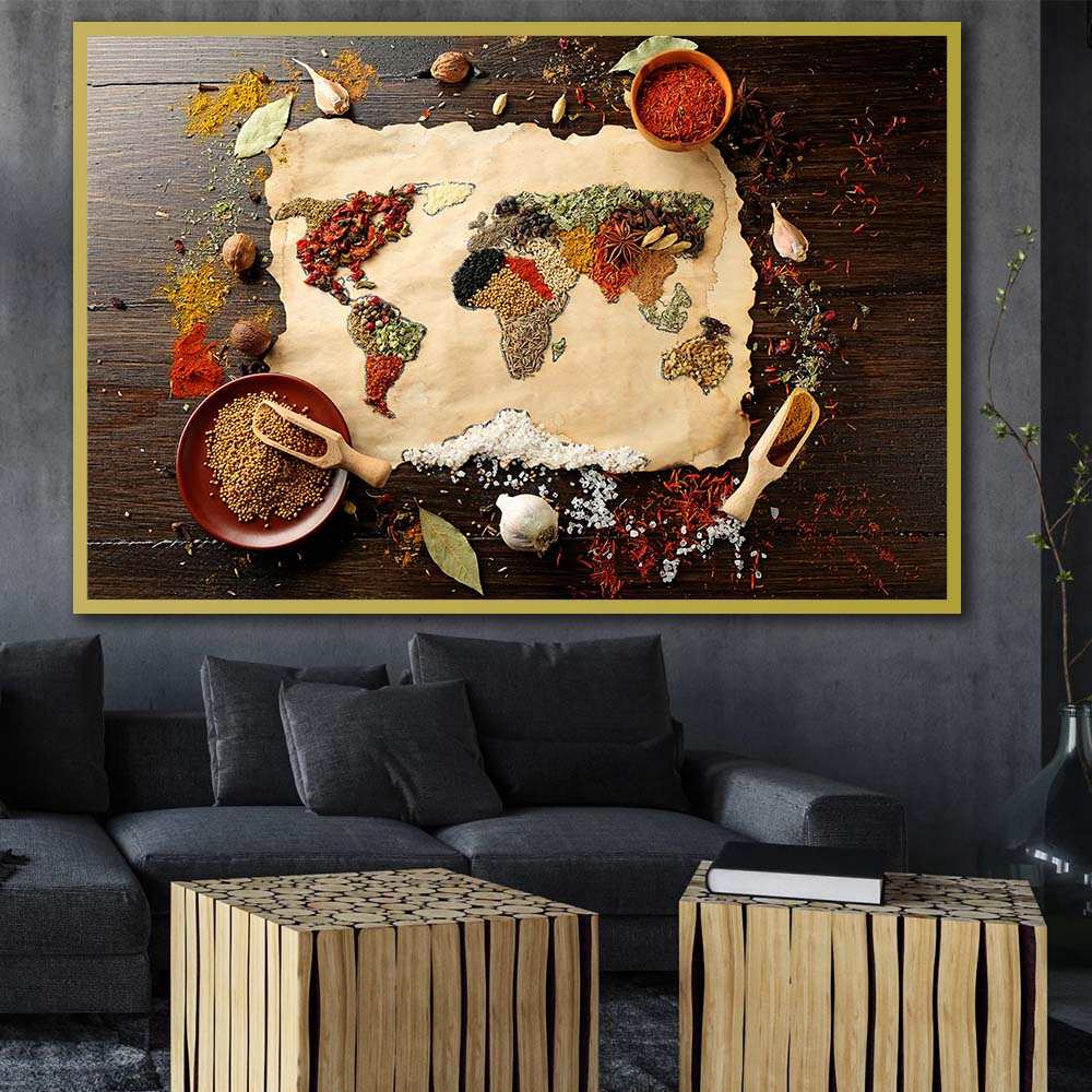 Tableau Baharat Globe – Carte Du Monde