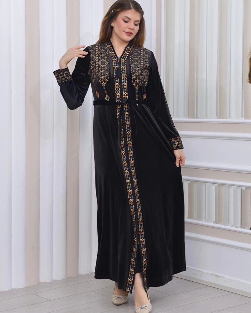 Abaya Velours Brodé