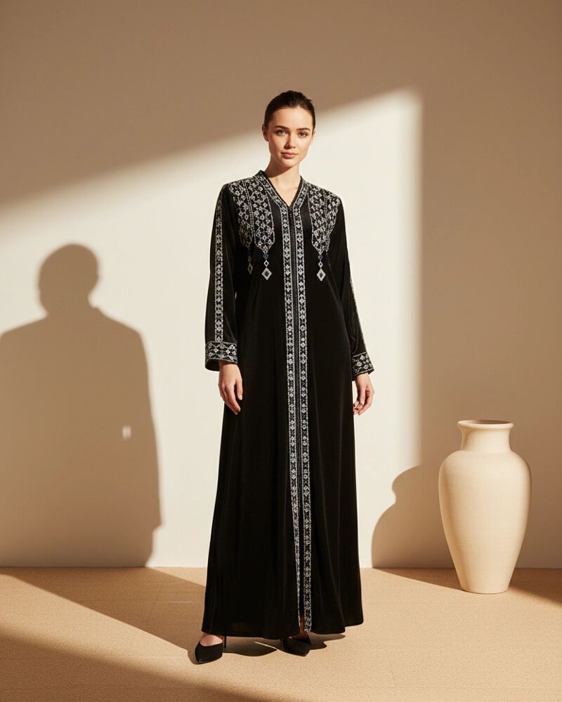 Abaya Velours Brodé