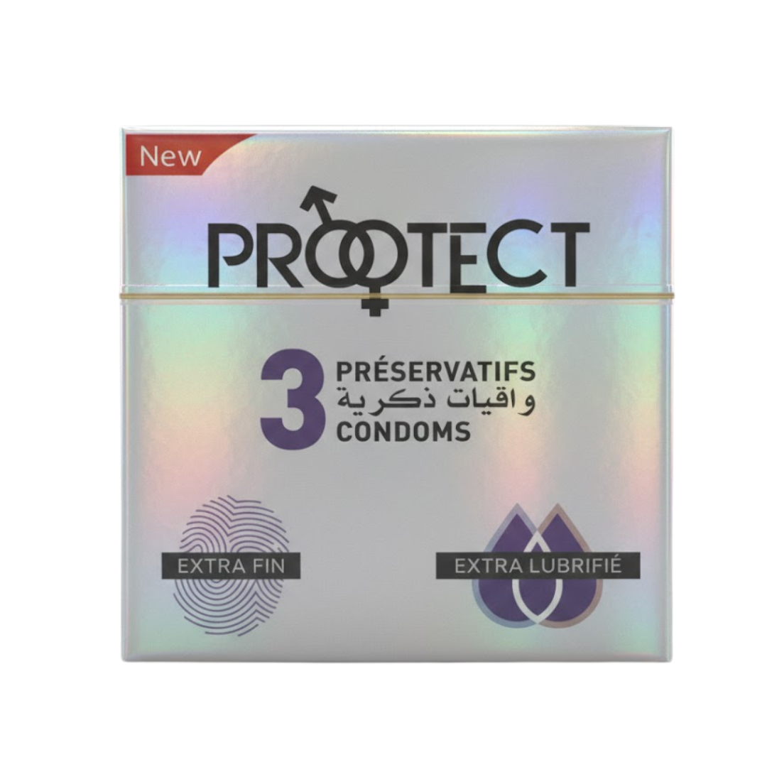 3 Pieces Préservatifs Extra Lubrifie