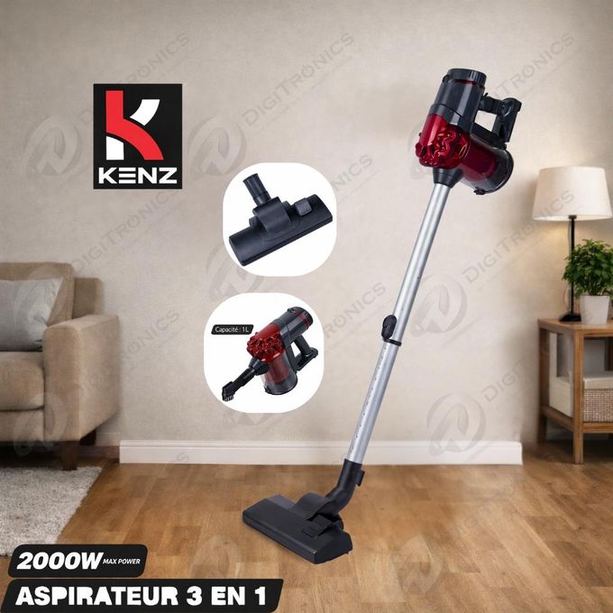 Aspirateur Sans Sac 3-en-1 Ultra Puissant, 2000w, Filtre Hepa, Go-9345