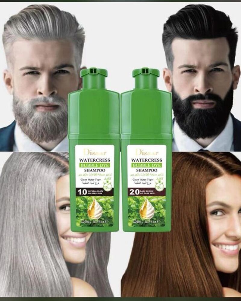 Shampoing Colorant Naturel Aux Herbes – Couvre 100% Des Cheveux Blancs
