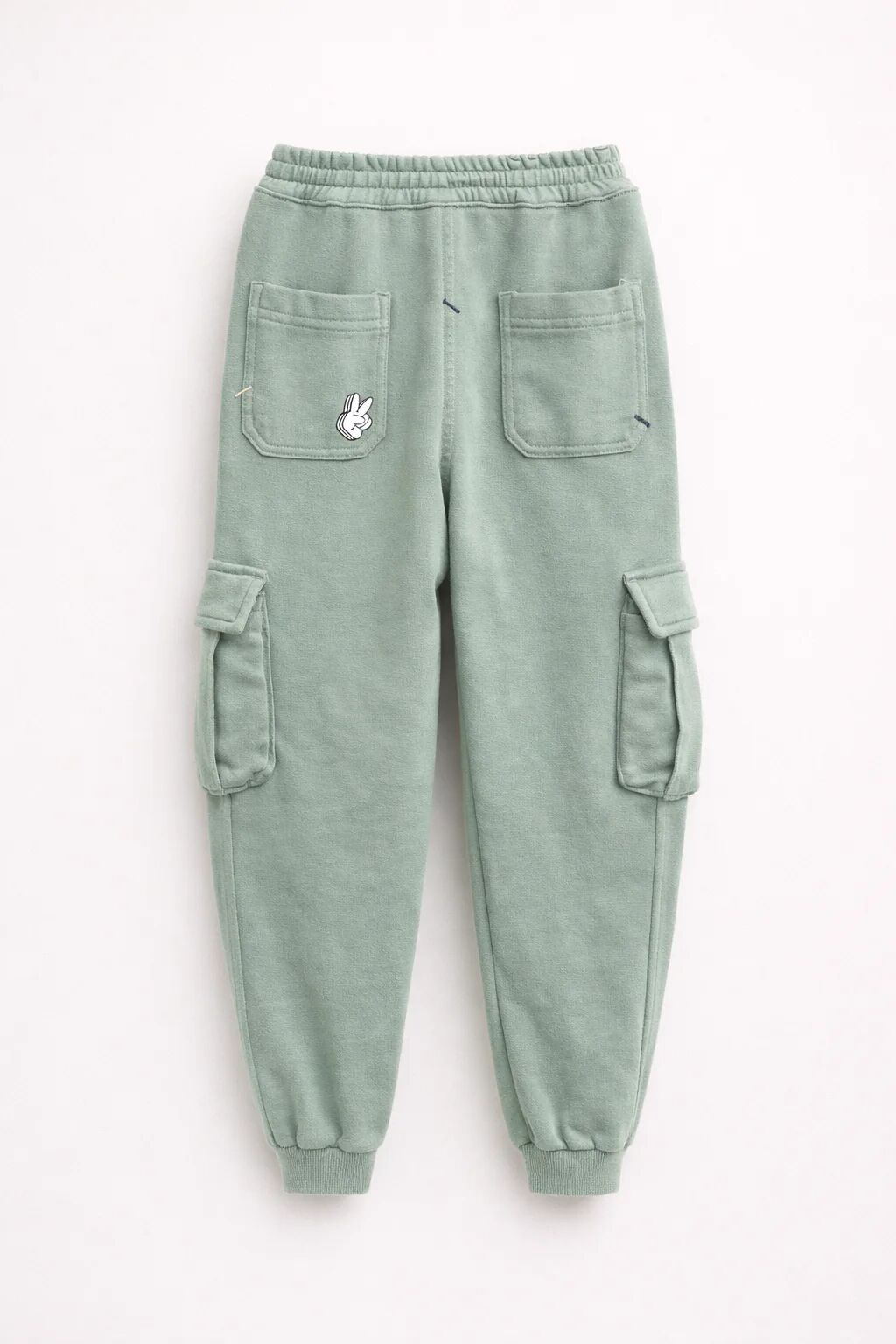Pantalon Jogger Enfant Style Cargo – Vert Sauge thumbnail 2