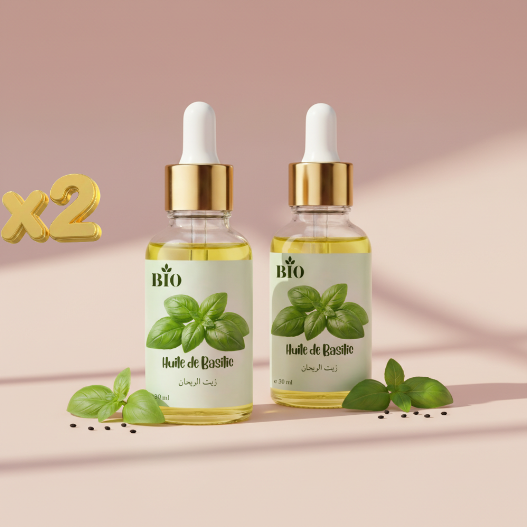 Pack Huile De Basilic 30 Ml Soin Naturel Tonifiant