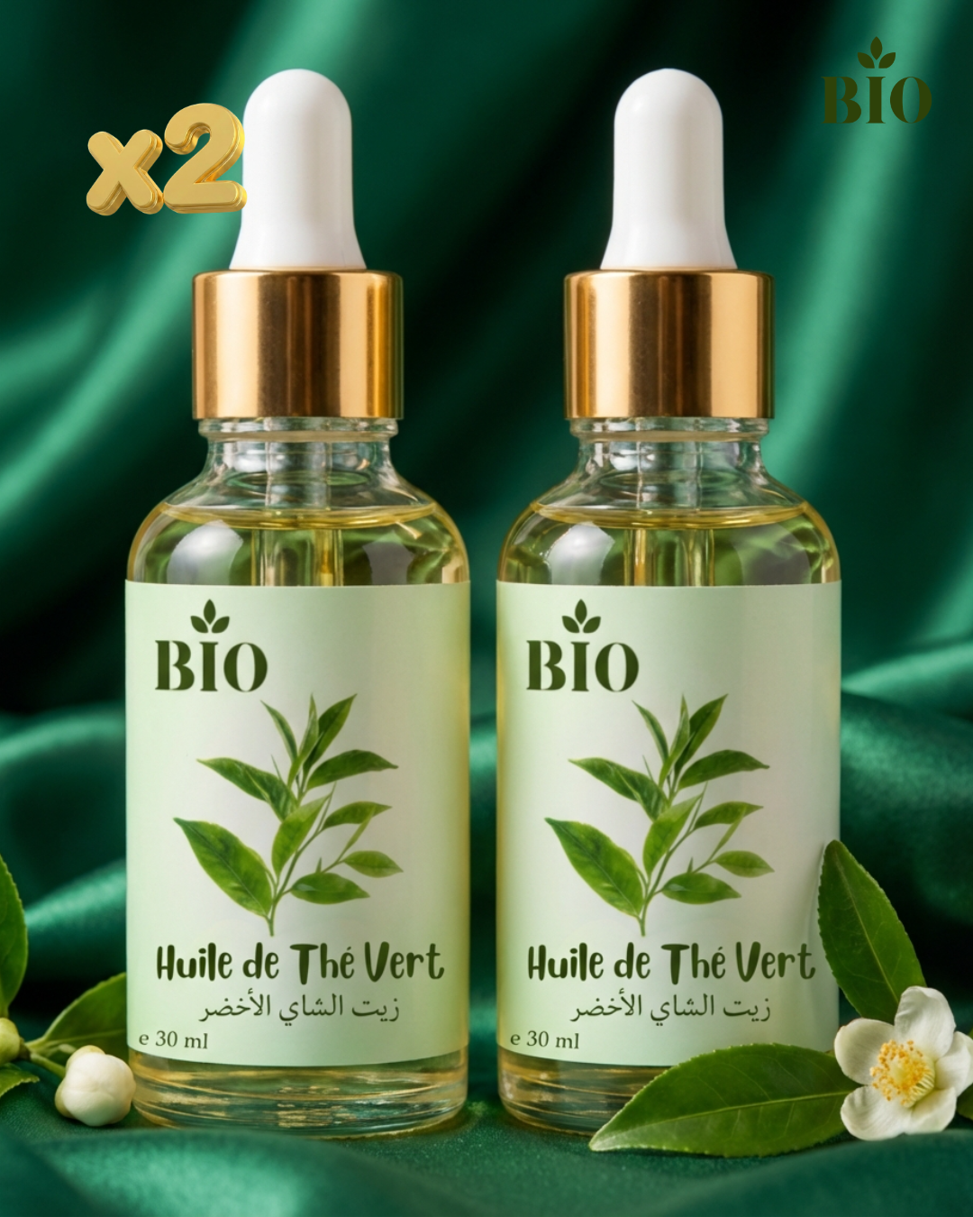 Pack Huile De The Vert 30 Ml Pour Une Routine Beauté Éclatante