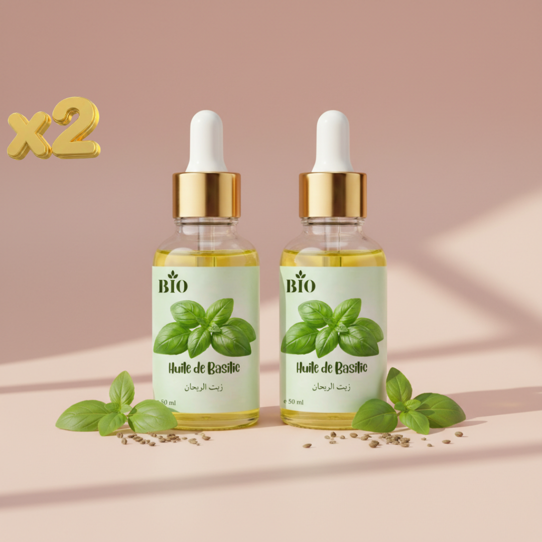 Pack Huile De Basilic 50 Ml Soin Tonifiant Naturel