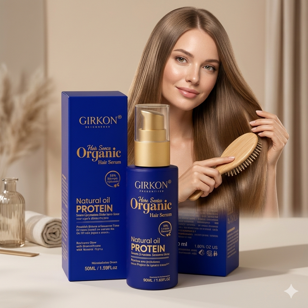 Sérum Capillaire Organic Protein À L’huile Naturelle – Soin Nourrissant & Brillance Intense 50ml