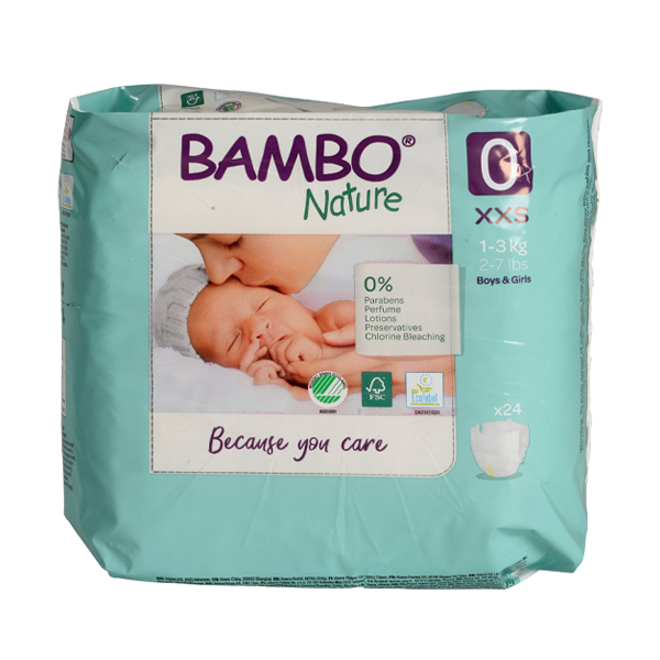 Bambo Nature Couche Bébé 1-3 Kg (taille 0)