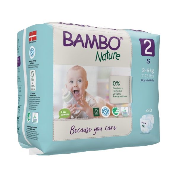 Bambo Nature Couche Bébé 3-6 Kg (taille 2)