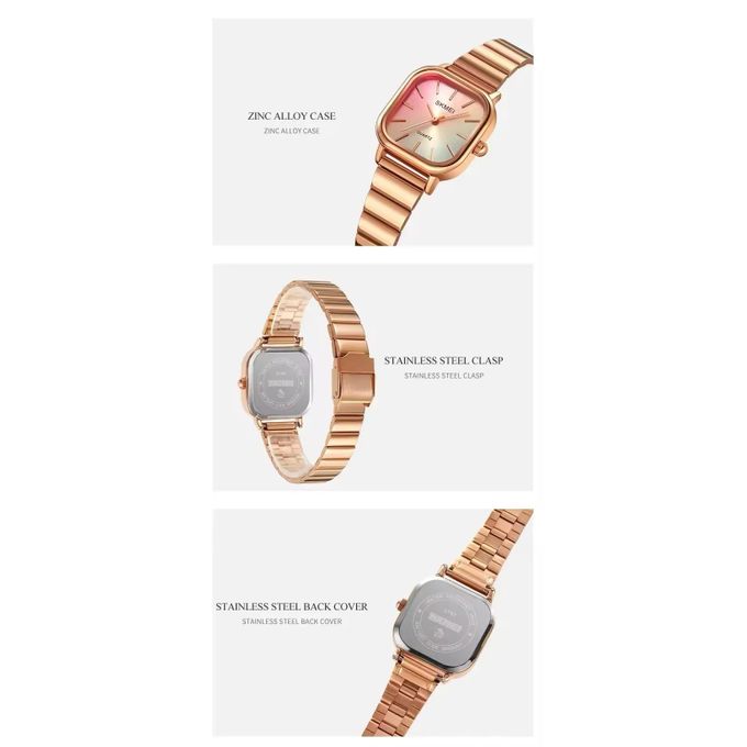Montre-bracelet À Quartz Étanche - Bracelet En Acier thumbnail 3