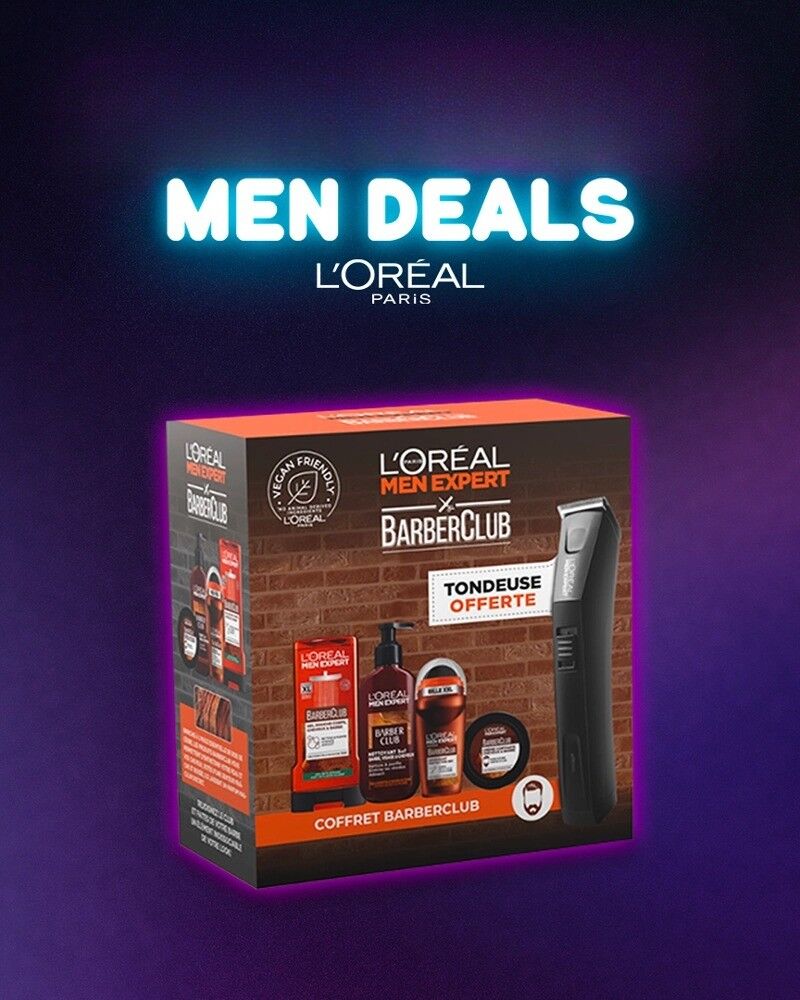 Men Expert Routine Barber Gel Wash + Crème Coiffante +gel Douche + Déodorant