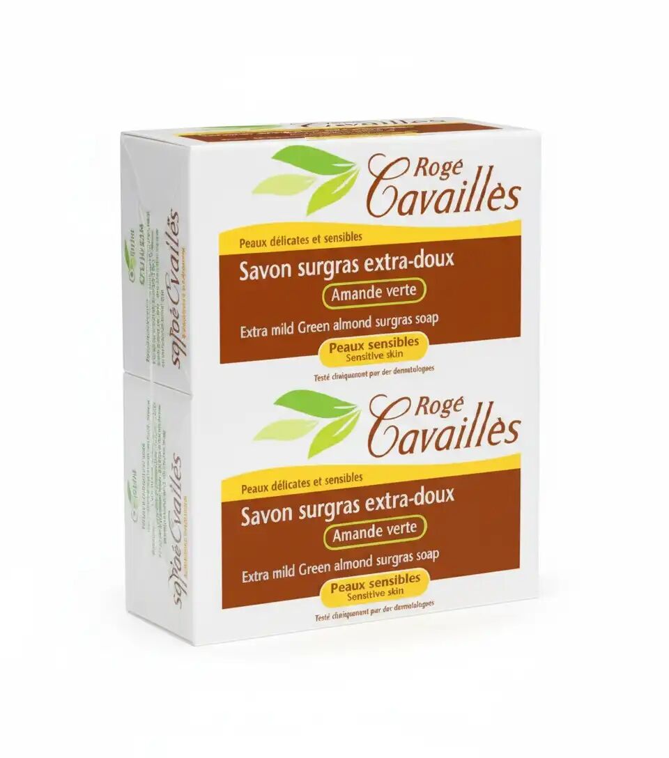 Roge Cavailles Rogé Cavaillès Savon Surgras Extra Doux Amande Verte - 3+1*250g Pack thumbnail 3