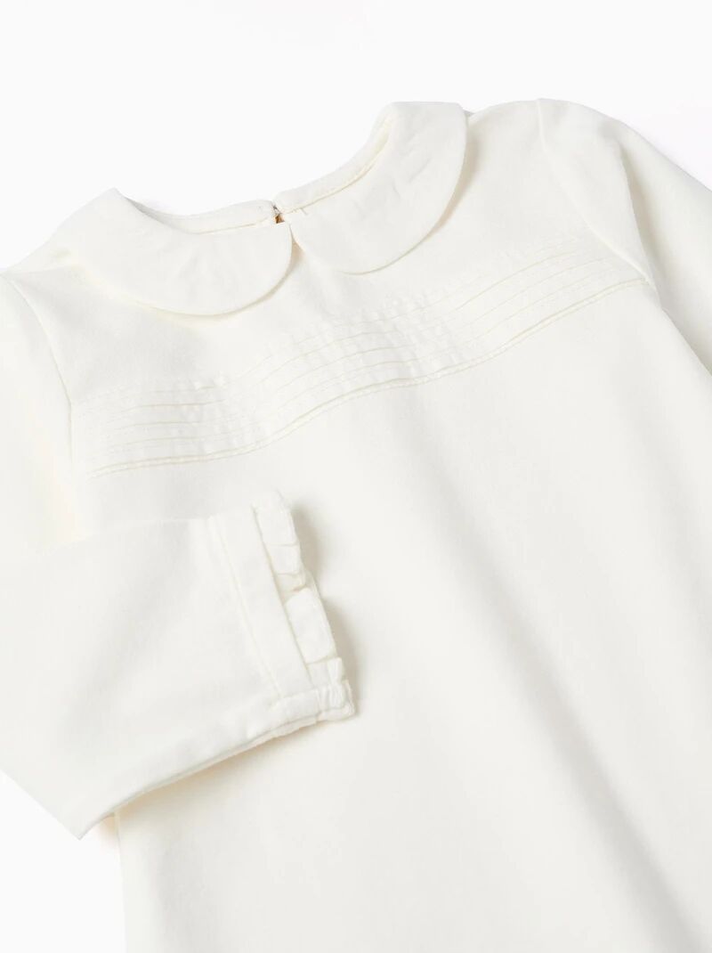 T-shirt À Manches Longues Avec Plis Et Volants thumbnail 3