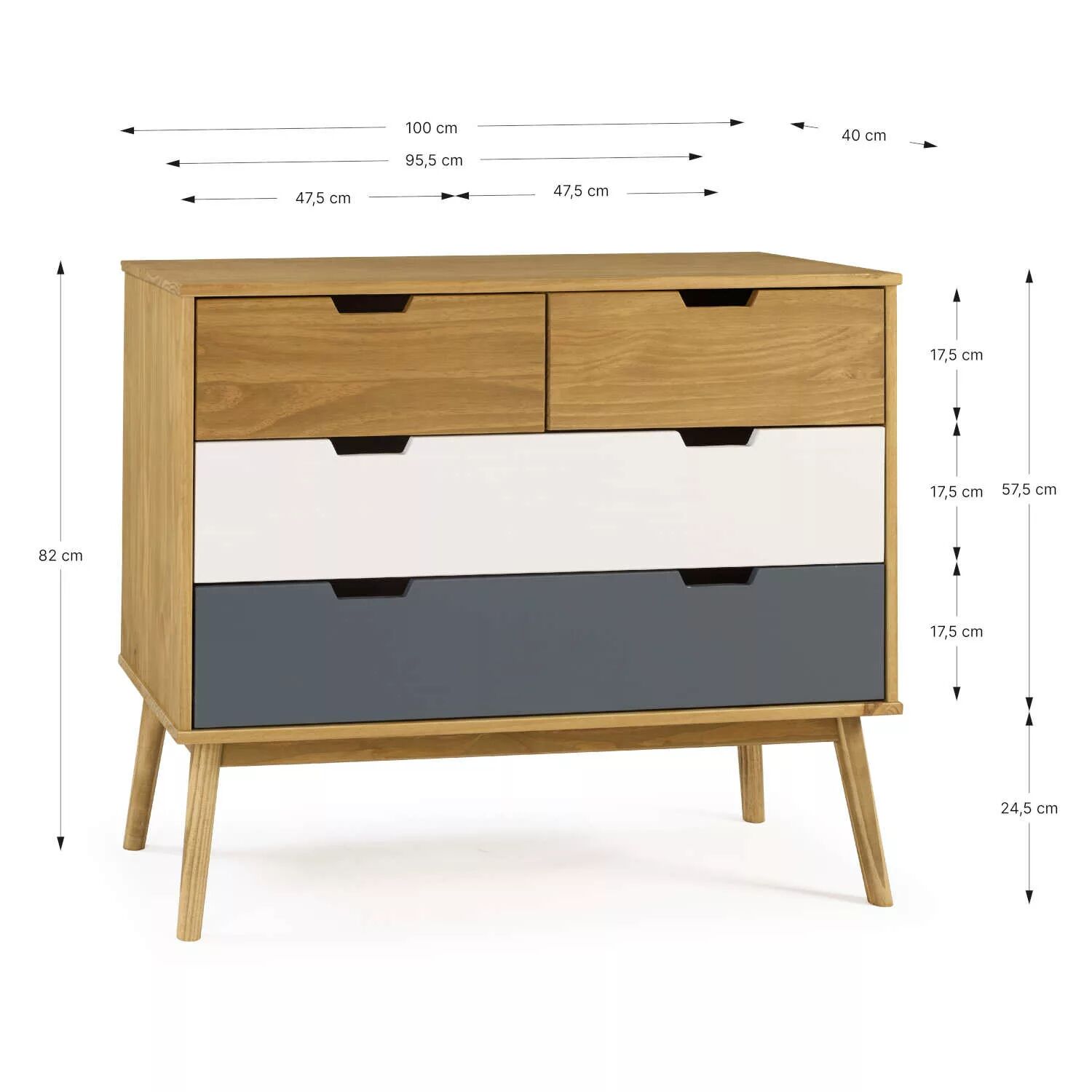 Cusco Commode Avec 4 Tiroirs