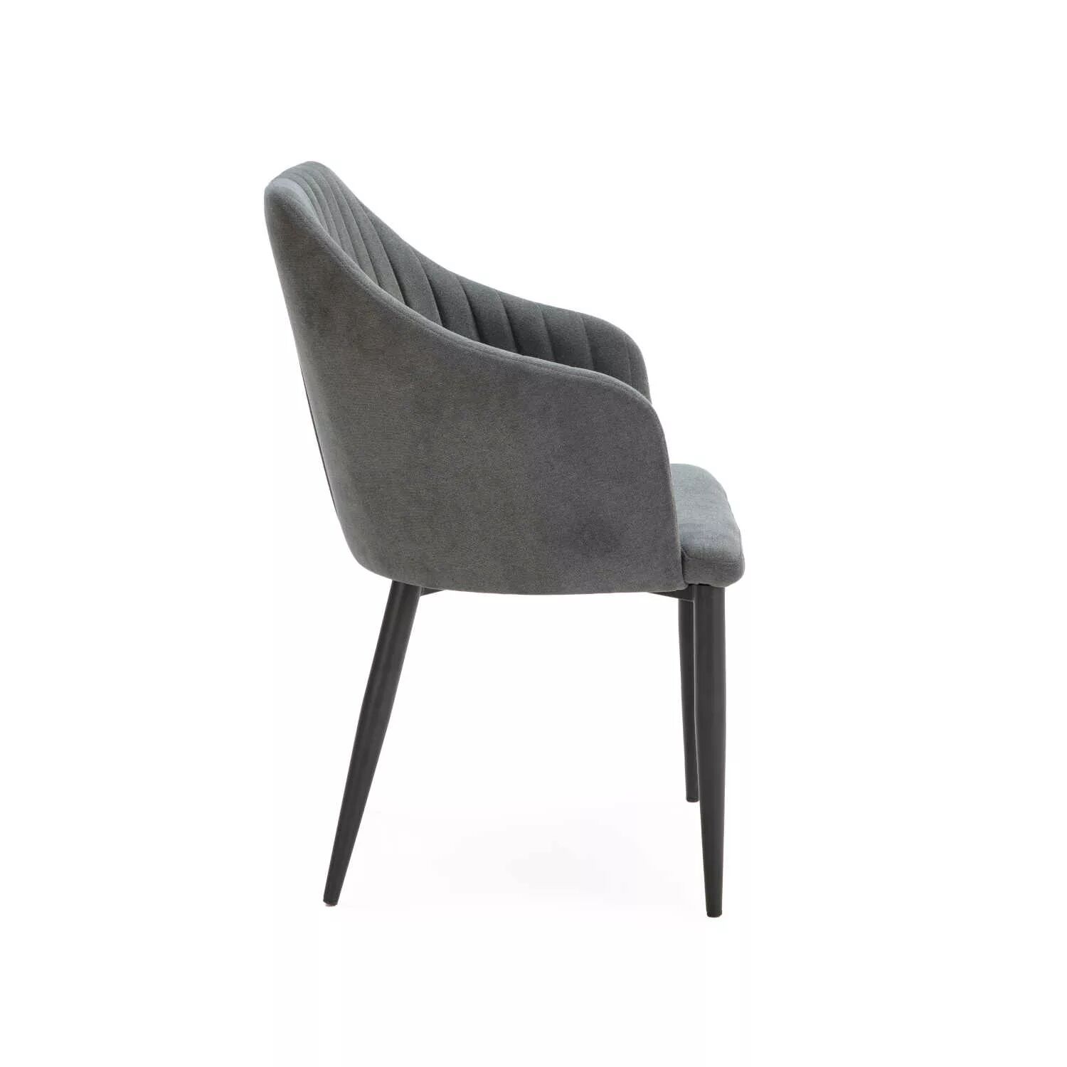 Nadi Fauteuil Avec Accoudoirs - Gris Anthracite