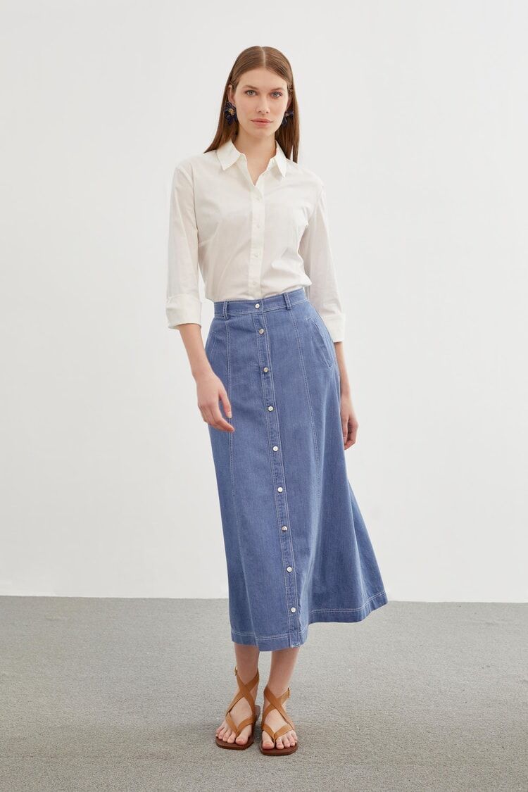 Jupe Longue Boutonnée