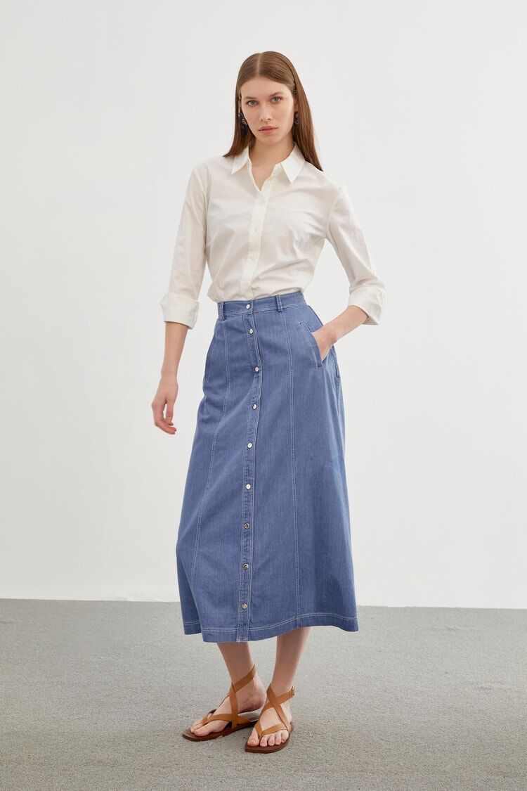 Jupe Longue Boutonnée