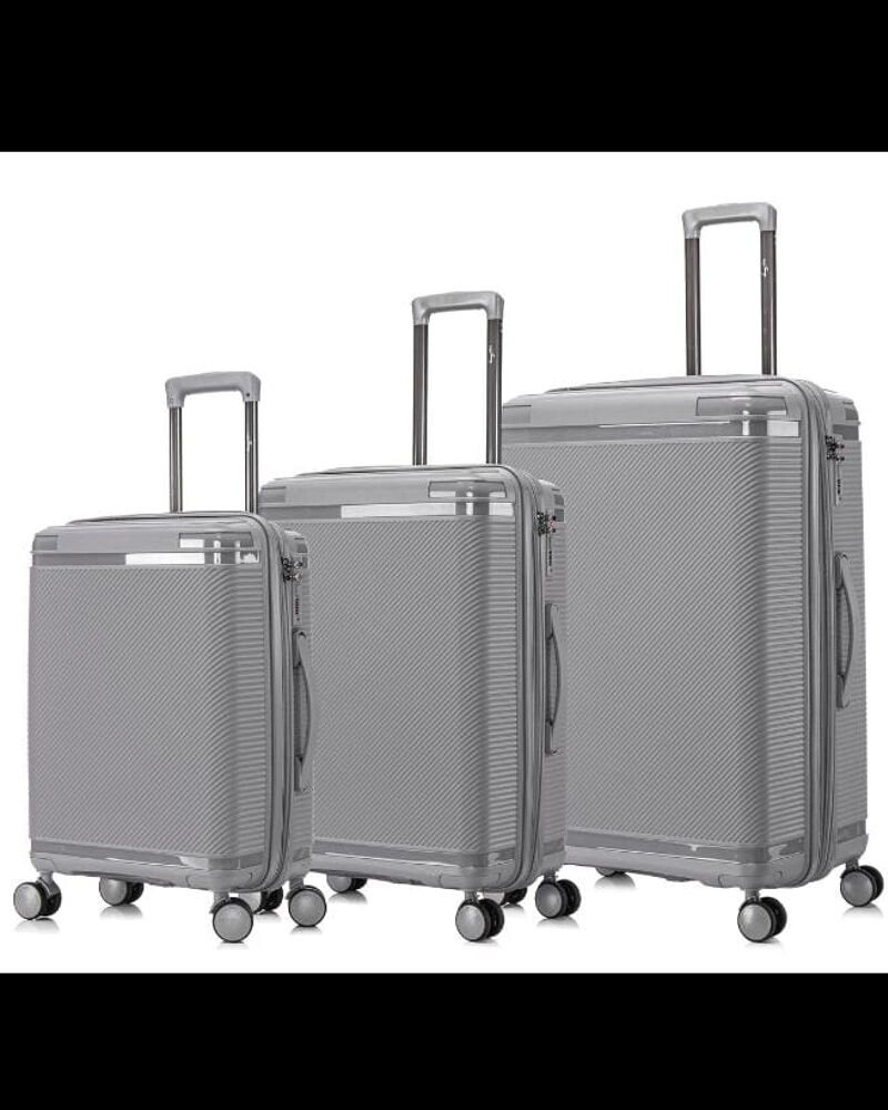 Ensemble De Valises - 3 Pièces - Coque Rigide - Imperméable - 4 Roulettes