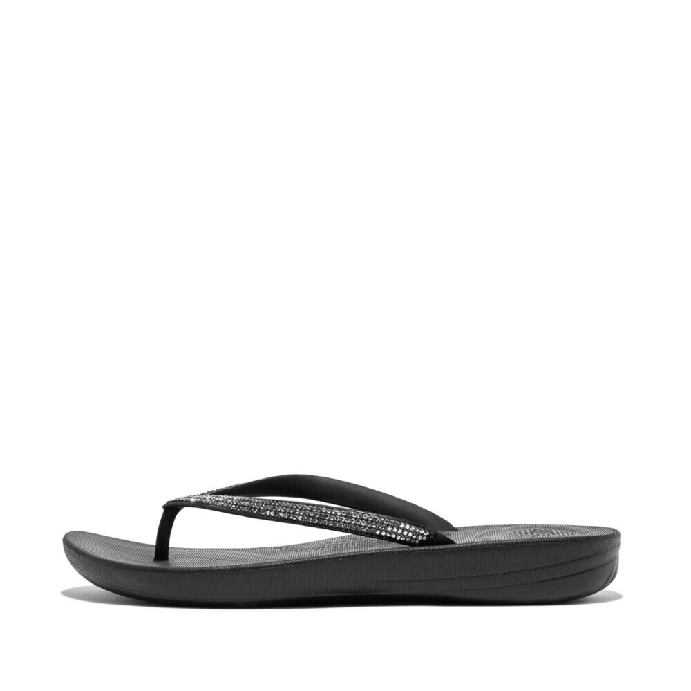 Iqushion Sparkle Toe Post Black