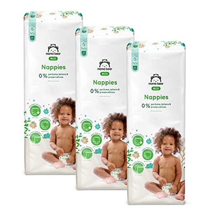 Couches Bébé Écologiques Ultra Absorbantes Taille 6 (16+ Kg) (40 Couchesx3)