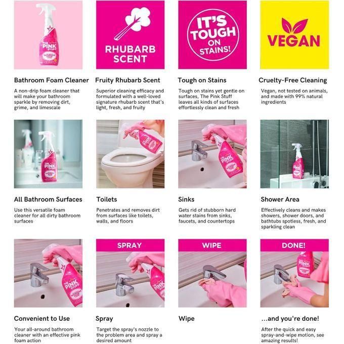 Nettoyant Moussant Miracle Salle De Bain( 750 Ml X 12 )- Élimine Calcaire Et Saletés, Finition Brillante Et Fraîche thumbnail 4