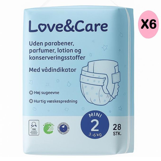 Love&care 2 Junior 3-6 Kg (28x6)