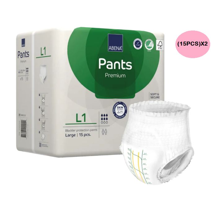 Abena Sous-vêtements Absorbants Pants Premium L1 (2 X 15 Unités)