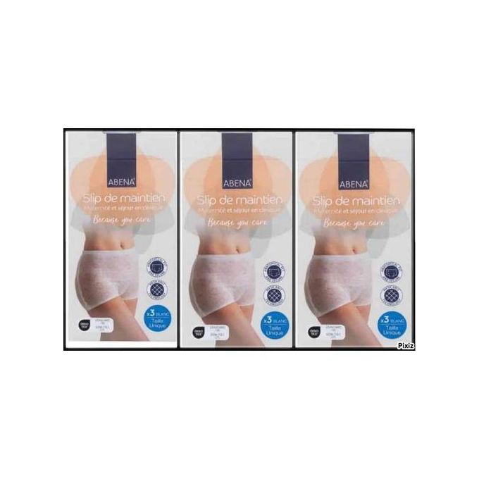 (3 Pcs X 3) Slips Extensibles Maternité Et Séjour En Clinique