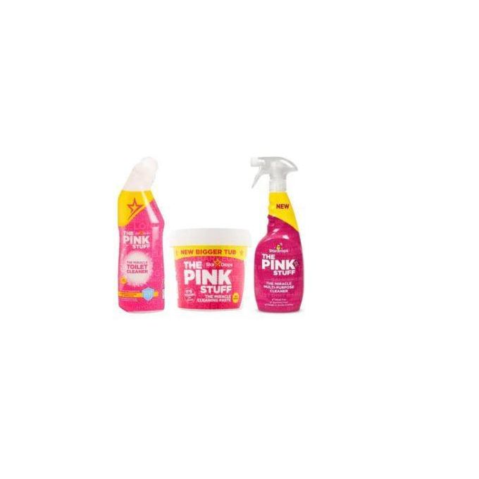 Pack Stardrops Ultra Pinkstuff - Pâte Nettoyante 850 Grammes + Gel Wc + Spray Nettoyant Multi-usages
