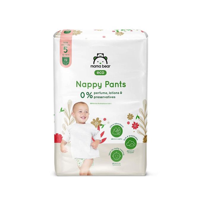 Couches-culottes Bébé Écologiques Ultra Absorbantes Taille 5 (12-18 Kg) 19 Couches