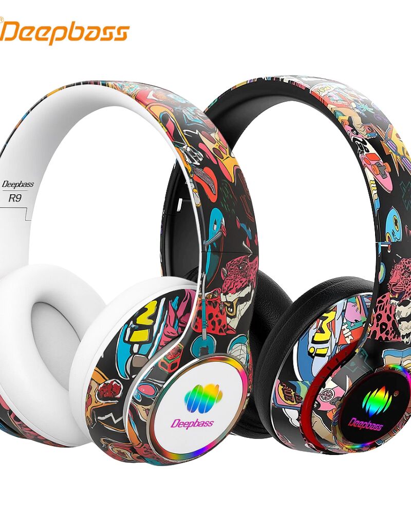 Casque Bandeau Sans Fil Rgb R9 – Bluetooth Avec Éclairage Led