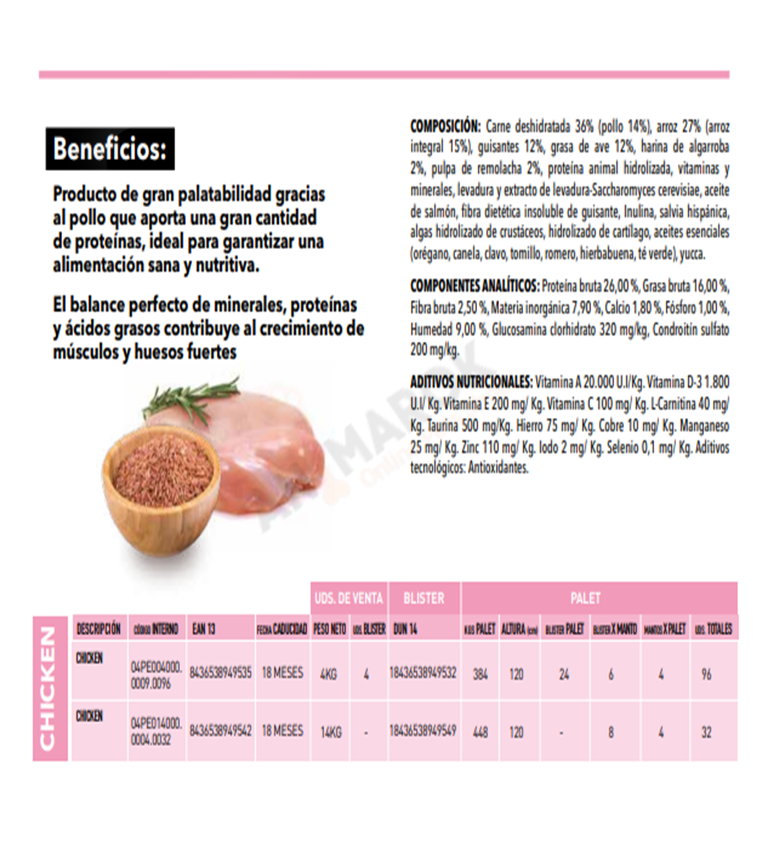  Dog Low Grain Poulet Adulte thumbnail 3