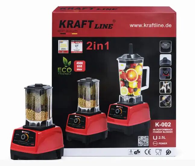 Blender Kraft Line 2-en-1 Puissant 4500w – Mixeur 2,5l