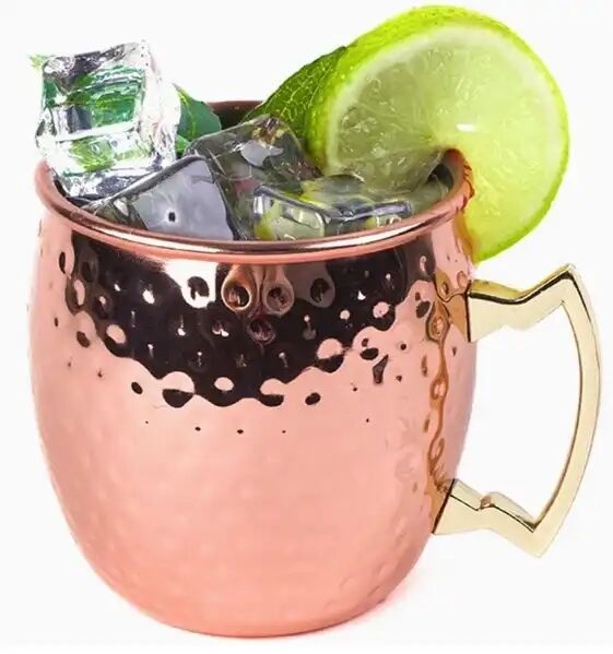 Mug En Acier Inoxydable 550 Ml – Extérieur Plaqué Cuivre Élégant 
