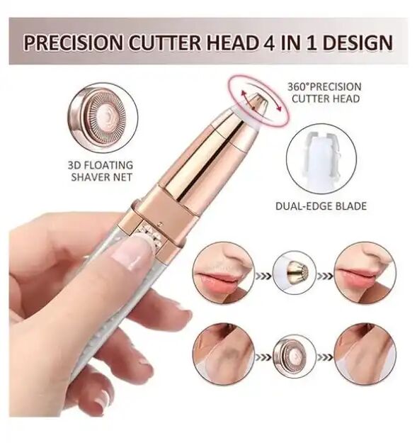 Rasoir Électrique 4 En 1 Pour Sourcils Et Épilation Du Visage – Rechargeable Femme